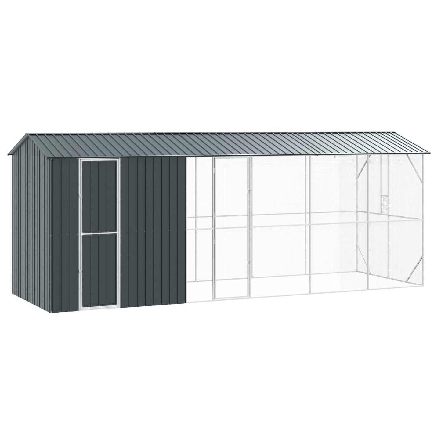 Vogelkäfig Anthrazit 860 X 310 X 247 Cm Verzinkter Stahl