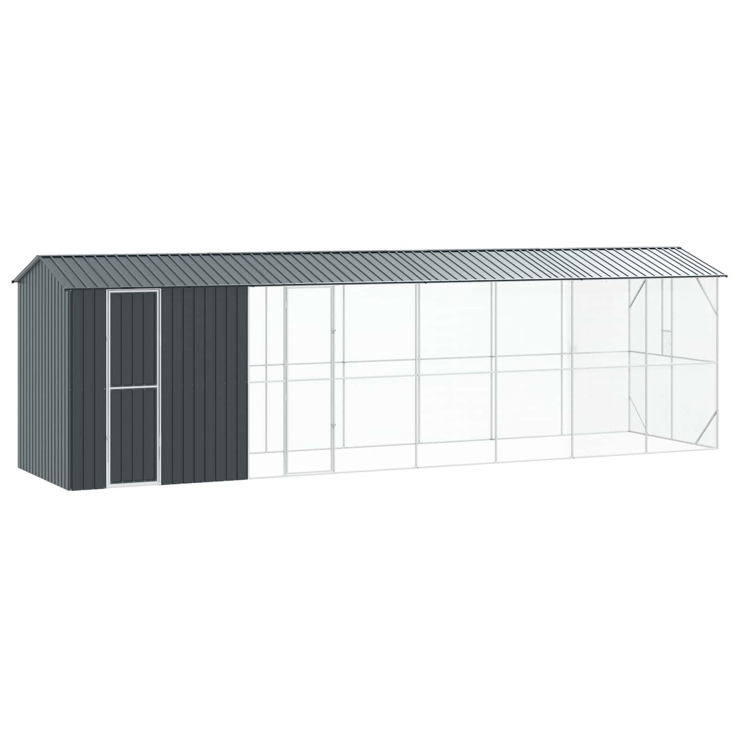 Vogelkäfig Anthrazit 860 X 310 X 247 Cm Verzinkter Stahl