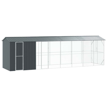 Vogelkäfig Anthrazit 860 X 310 X 247 Cm Verzinkter Stahl