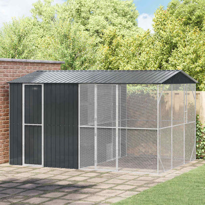 Vogelkäfig Anthrazit 860 X 310 X 247 Cm Verzinkter Stahl