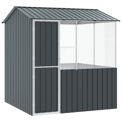 Vogelkäfig Anthrazit 215 X 209 X 230 Cm Verzinkter Stahl