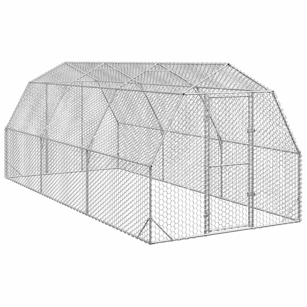 Hühnerstall 2,5X12X2,25 M Verzinkter Stahl