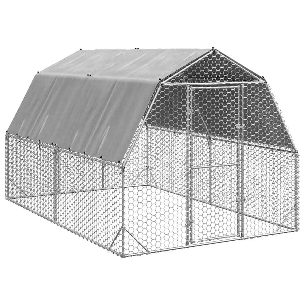 Hühnerstall 2,5X12X2,25 M Verzinkter Stahl