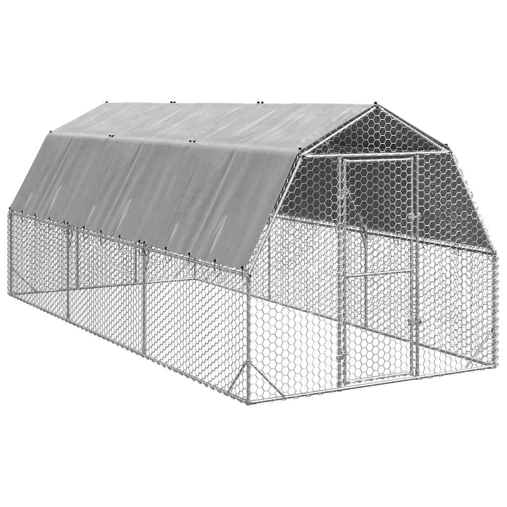 Hühnerstall 2,5X12X2,25 M Verzinkter Stahl