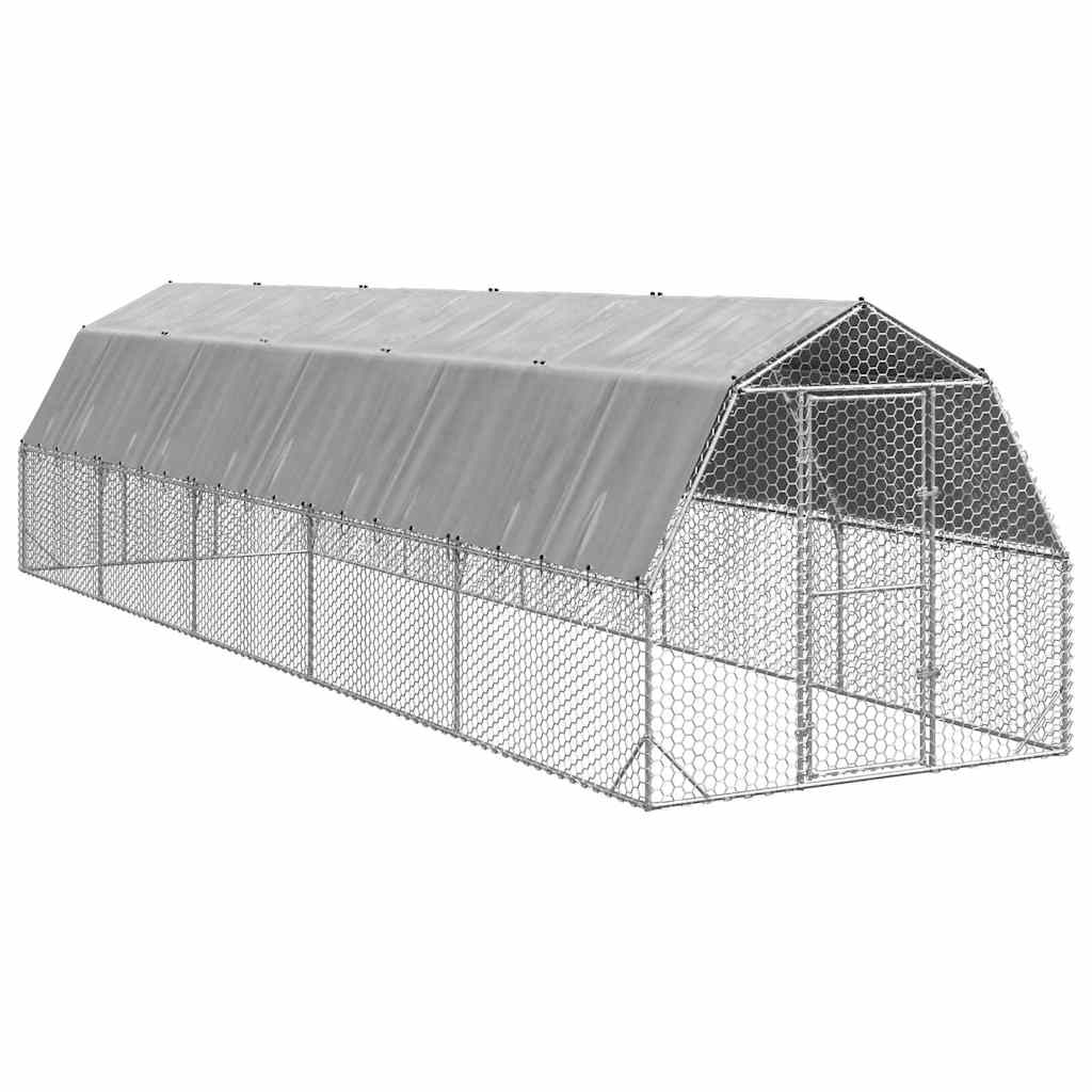 Hühnerstall 2,5X12X2,25 M Verzinkter Stahl