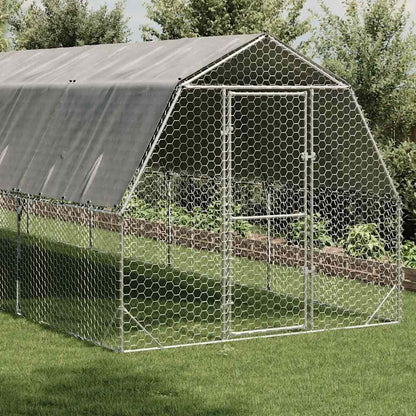 Hühnerstall 2,5X12X2,25 M Verzinkter Stahl