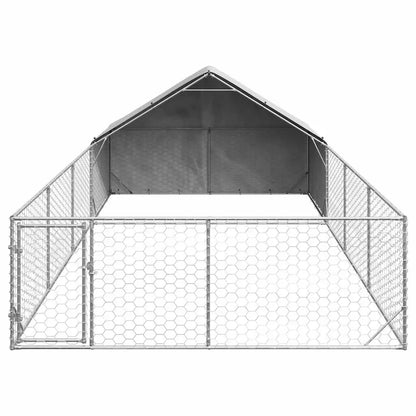 Outdoor-Hundezwinger mit Auslauf aus verzinktem Stahl, Maße 7x3x1,9 m