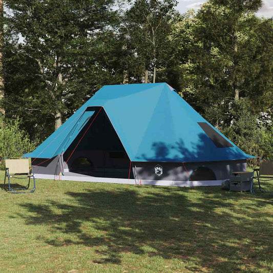 Tipi Zelt 10 Personen Blau Taft