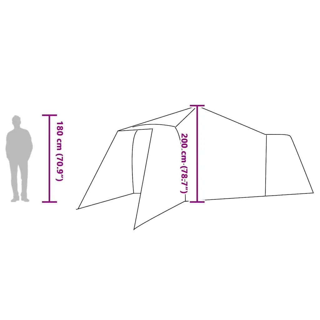 Tipi Zelt 8 Personen Grün Taft