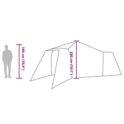 Tipi Zelt 8 Personen Grün Taft