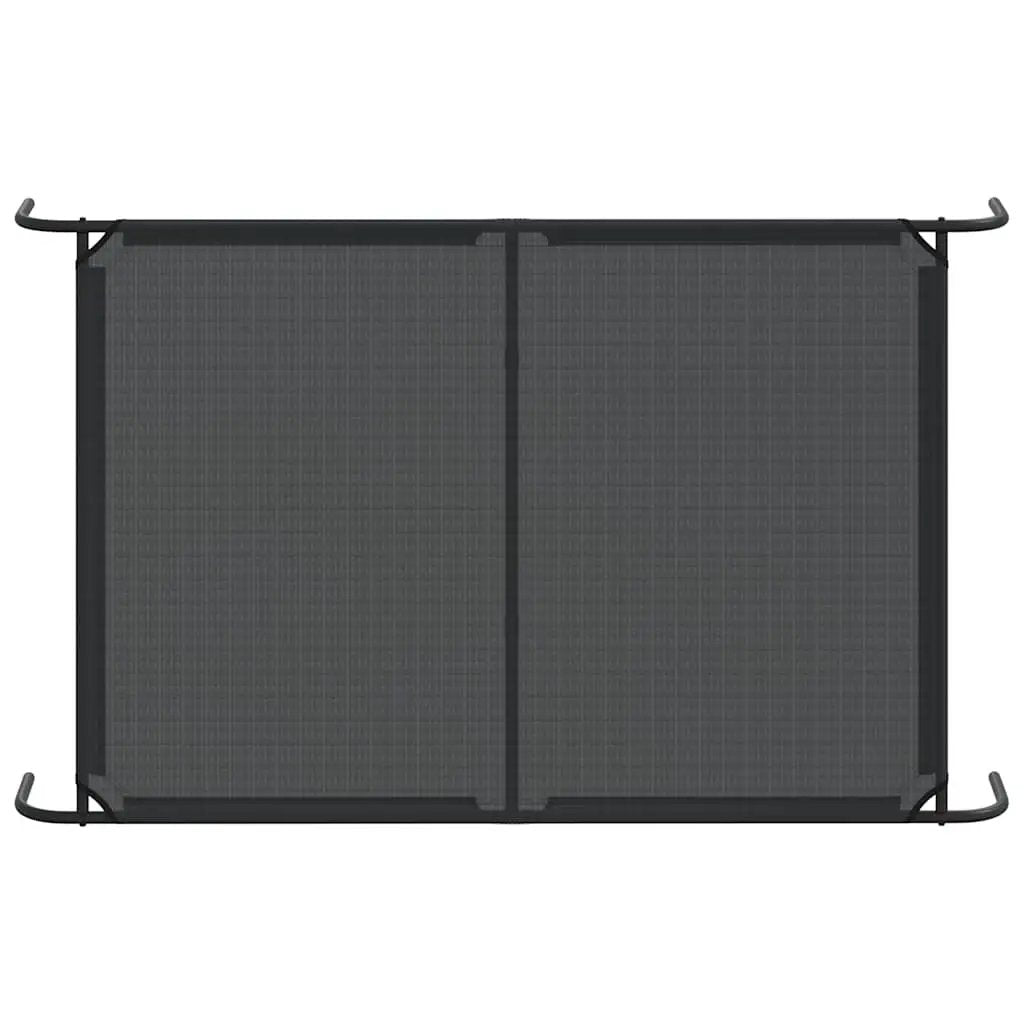 Hundebett Erhöht Schwarz 150x90x20 cm Textilene und Stahl von vidaXL