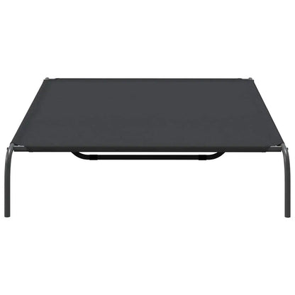 Erhöhtes Hundebett, schwarz, 150x90x20 cm, Oxford-Gewebe und Stahl