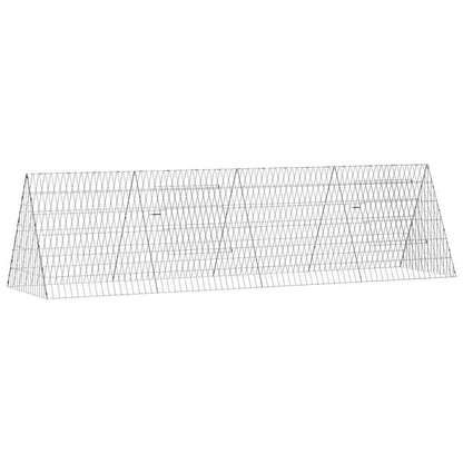 Hasenkäfig vidaXL, silber, verzinkter Stahl, 215 x 55 x 55 cm
