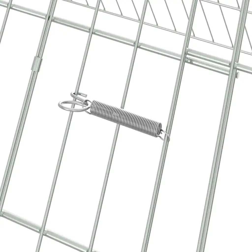 Hasenkäfig Silber 215 x 100 x 85 cm Verzinkter Stahl