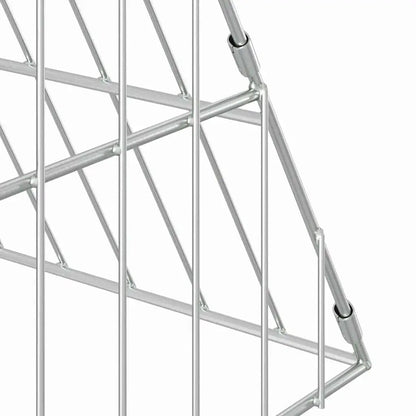 Hasenkäfig Silber 215 x 100 x 85 cm Verzinkter Stahl