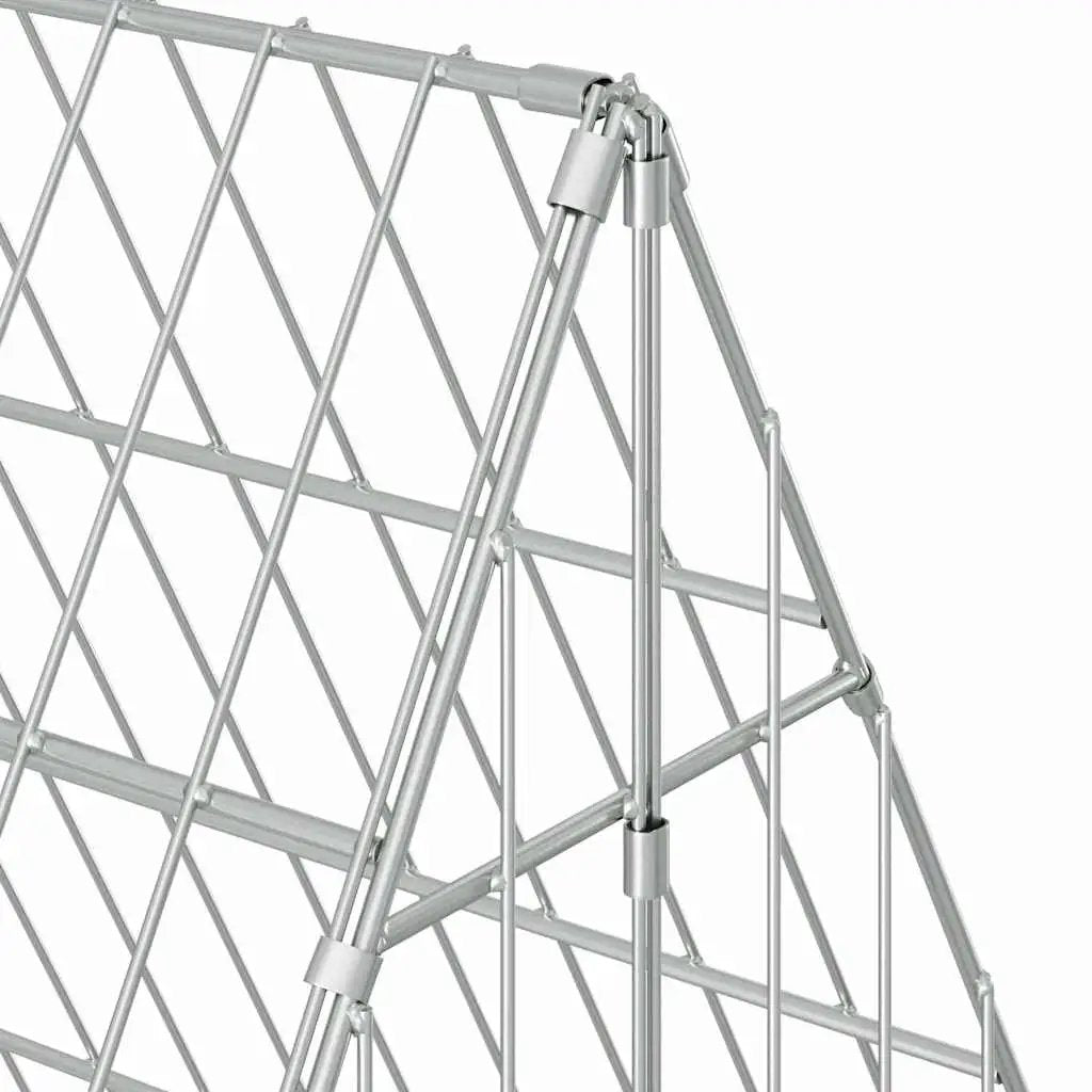 Hasenkäfig Silber 215 x 100 x 85 cm Verzinkter Stahl