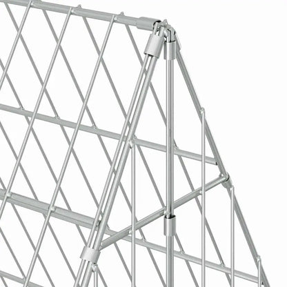 Hasenkäfig Silber 215 x 100 x 85 cm Verzinkter Stahl