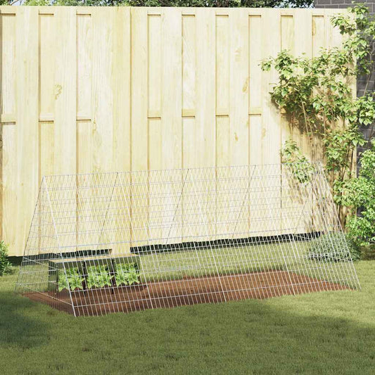 vidaXL Hasenkäfig Silber aus verzinktem Stahl 215x100x85 cm – Lebensraum für Kleintiere