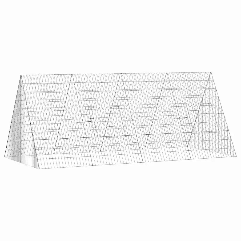 Hasenkäfig vidaXL Silber aus verzinktem Stahl, 215 x 100 x 85 cm