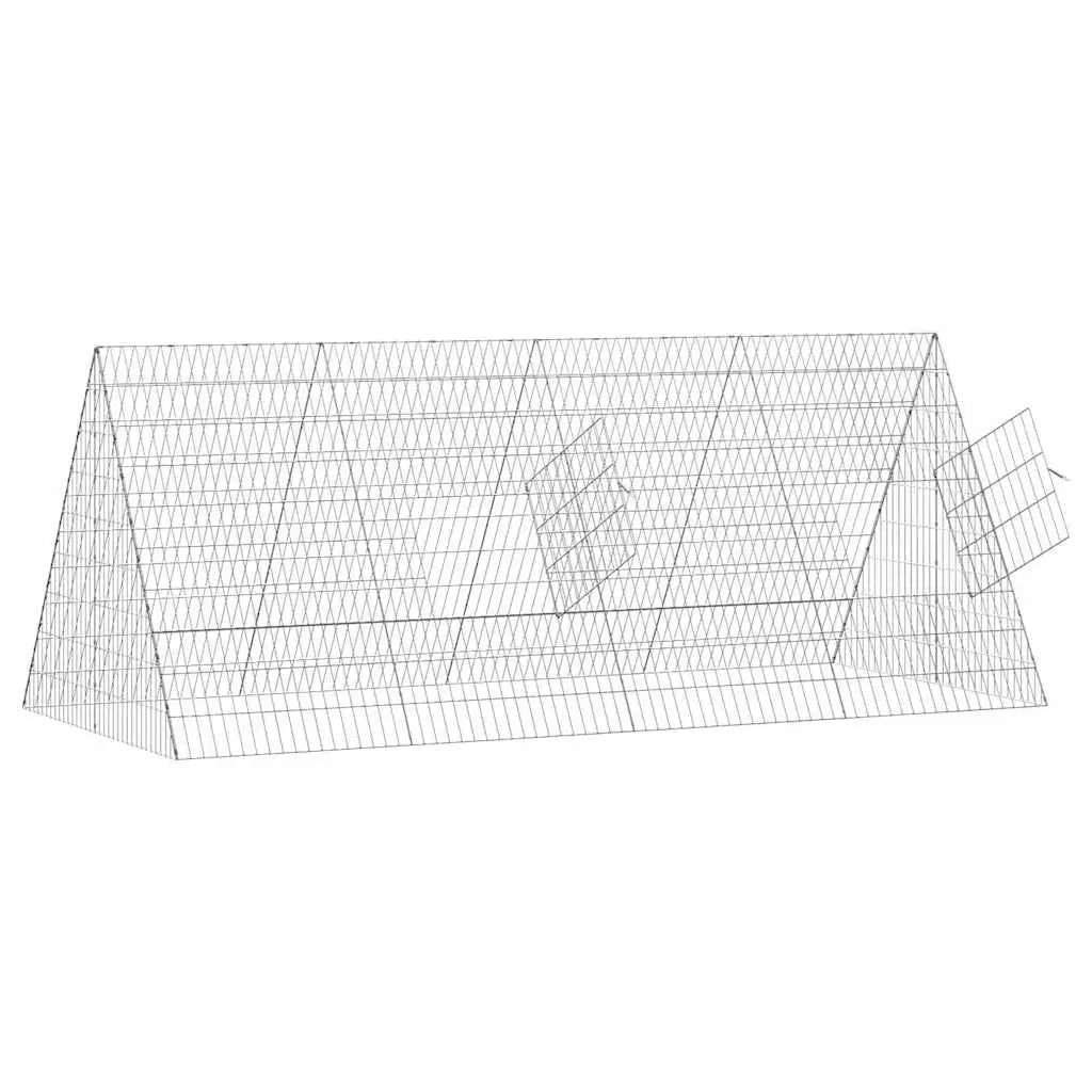 Hasenkäfig Silber 215 x 100 x 85 cm Verzinkter Stahl
