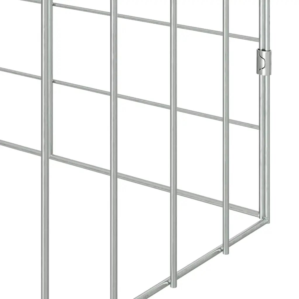 Hasenkäfig vidaXL aus verzinktem Stahl, Silber, 200 x 78 x 78 cm