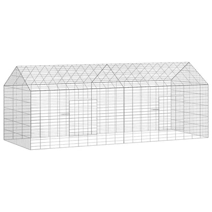 Hasenkäfig vidaXL, Silber, verzinkter Stahl, 200 × 78 × 78 cm – Lebensräume & Gehege für Kleintiere