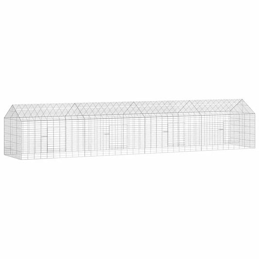 Hasenkäfig vidaXL Silber verzinkter Stahl 400 x 78 x 78 cm
