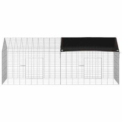 Hasenkäfig Silber, vidaXL, 200 x 78 x 78 cm, verzinkter Stahl – Kleintier-Lebensraum
