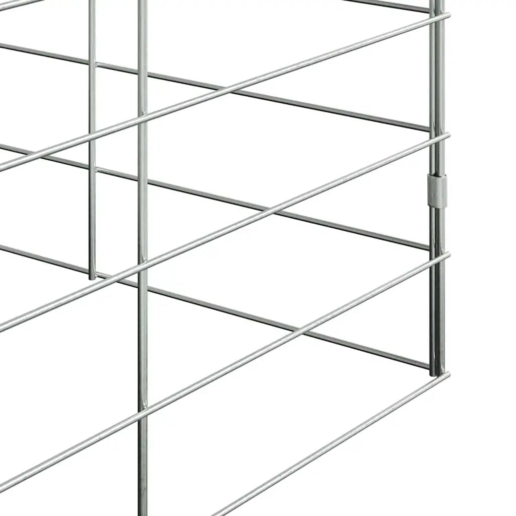Hasenkäfig vidaXL Silber 100 x 100 x 210 cm aus verzinktem Stahl