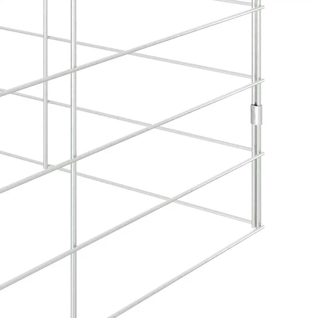 Hasenkäfig vidaXL Silber 300 x 100 x 210 cm aus verzinktem Stahl
