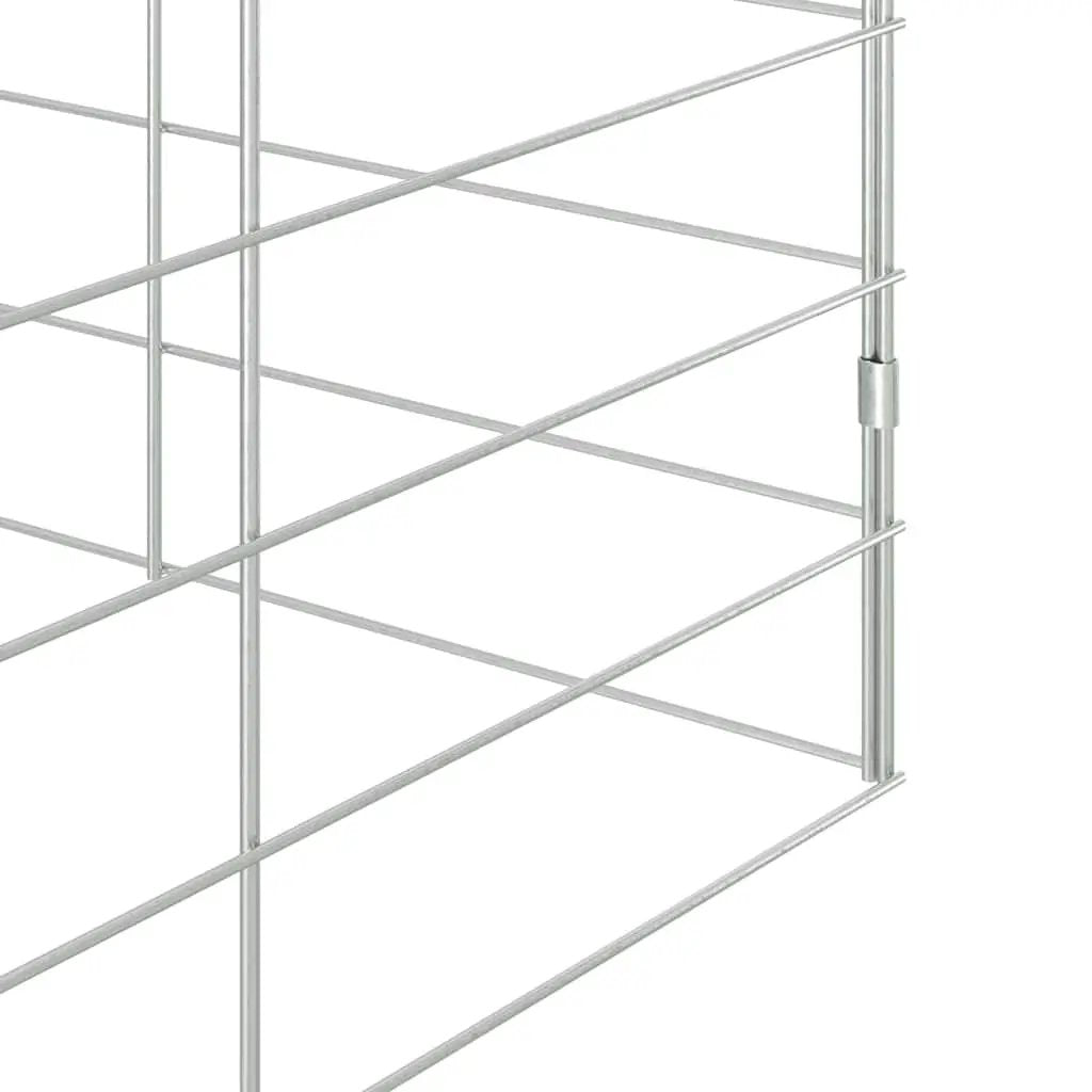 Hasenkäfig Silber verzinkter Stahl 400 x 100 x 210 cm