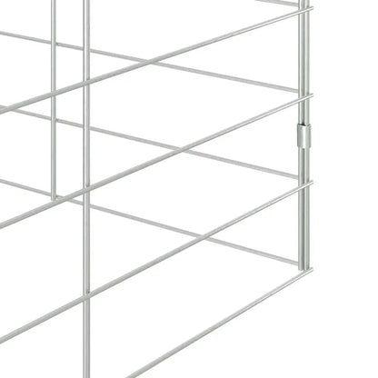 Hasenkäfig Silber verzinkter Stahl 400 x 100 x 210 cm