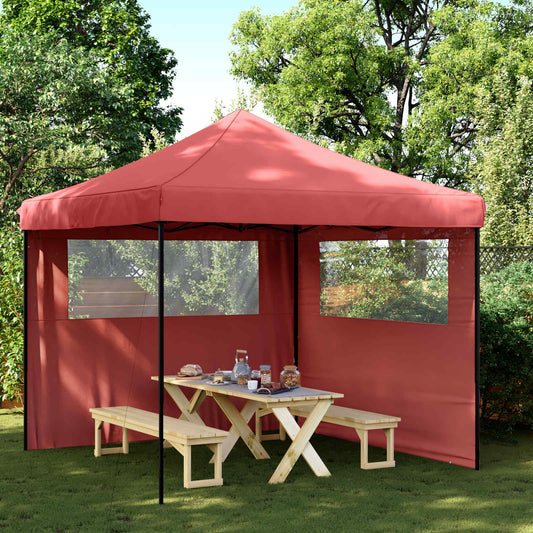 Party-Zelt 292 x 292 x 315 cm Bordeauxrot Oxford-Stoff