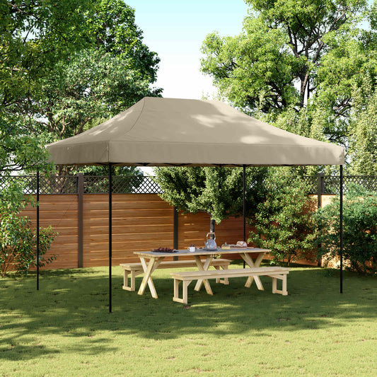 Party-Zelt 279 x 410 x 315 cm Taupe Oxford-Stoff
