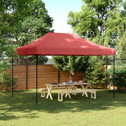 Party-Zelt 279 x 410 x 315 cm Bordeauxrot Oxford-Stoff
