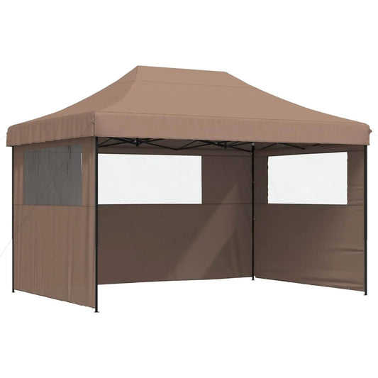 Party-Zelt 279 x 410 x 315 cm Braun Oxford-Stoff