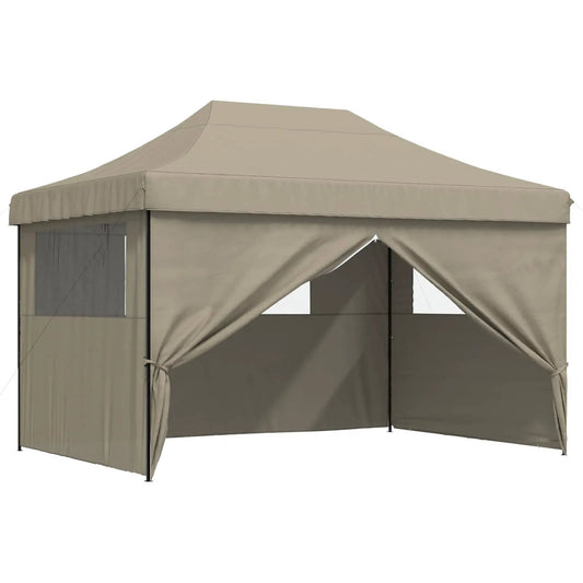 Party-Zelt 279 x 410 x 315 cm Taupe Oxford-Stoff