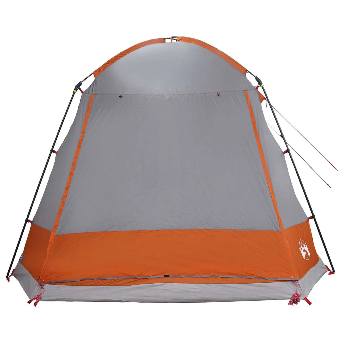 Hütten-Zelt 8 Personen Grau und Orange Polyester und Stahl