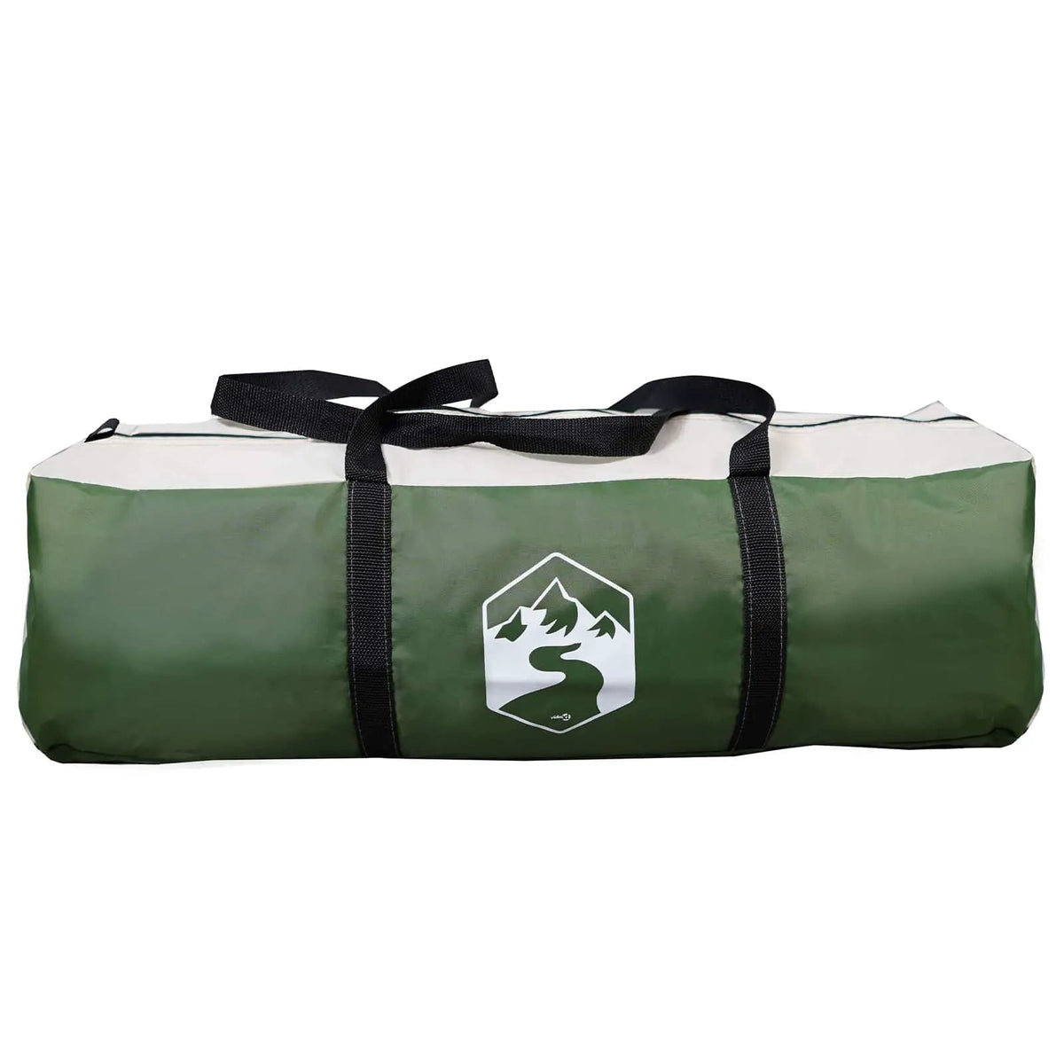 Hütten-Zelt 4 Personen Grün Polyester und Stahl