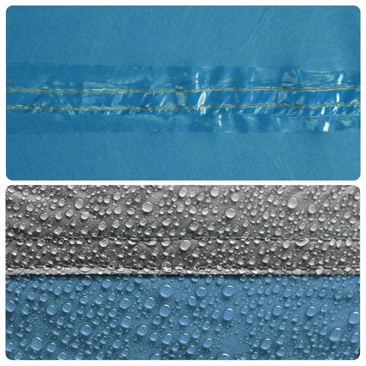 Hütten-Zelt 4 Personen Blau Polyester und Stahl