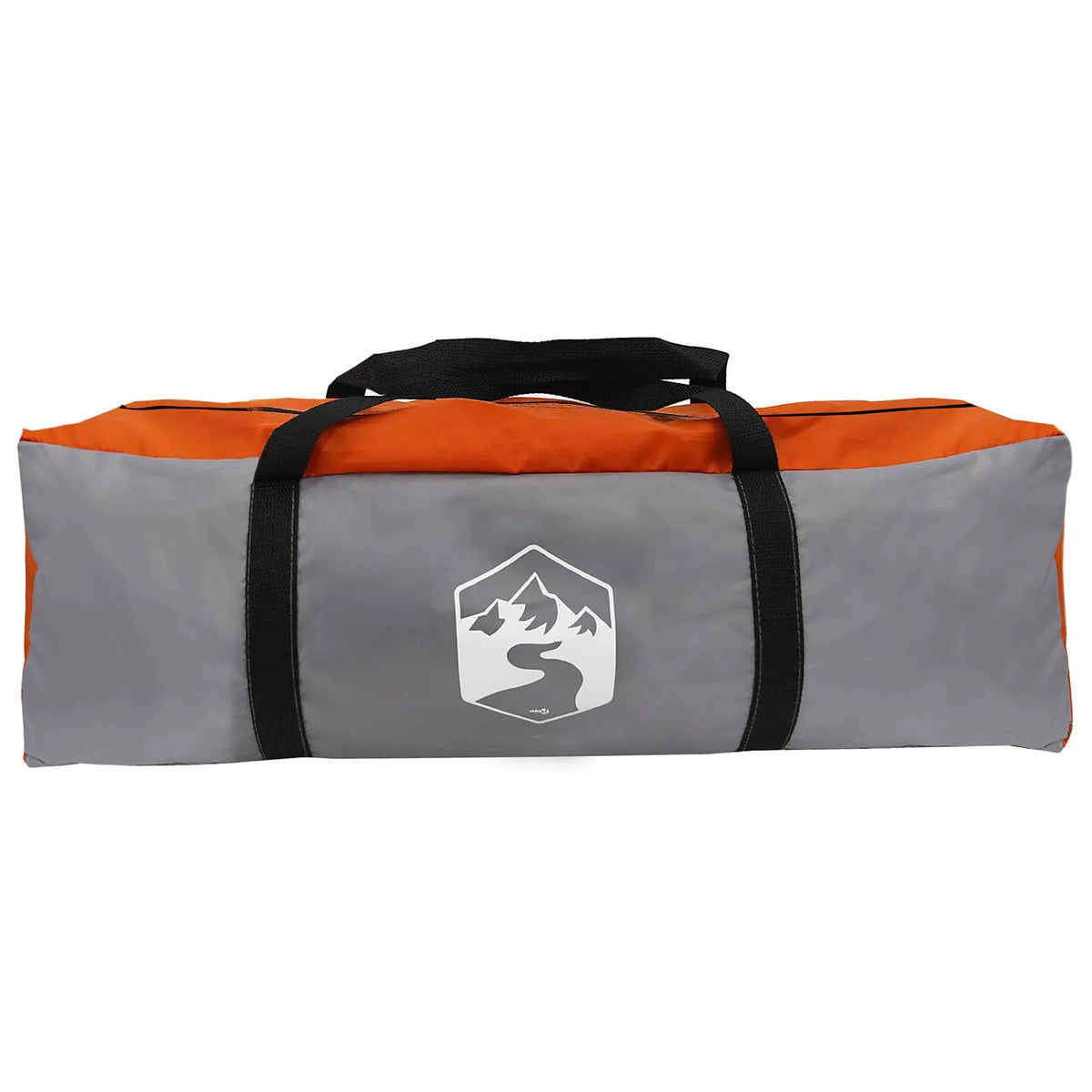 Hütten-Zelt 4 Personen Grau und Orange Polyester und Stahl
