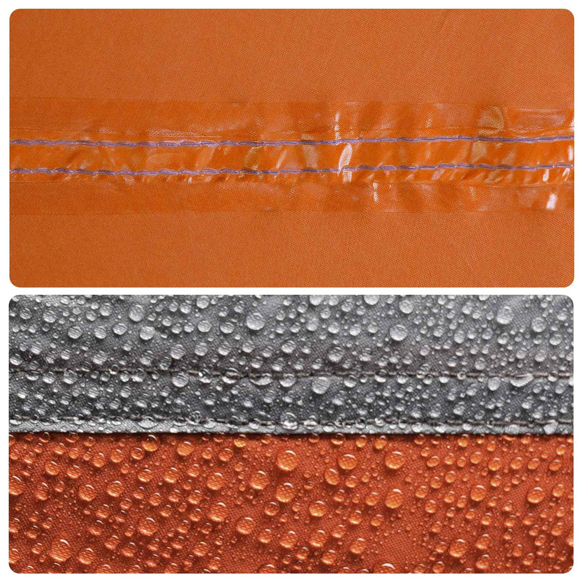 Hütten-Zelt 4 Personen Grau und Orange Polyester und Stahl