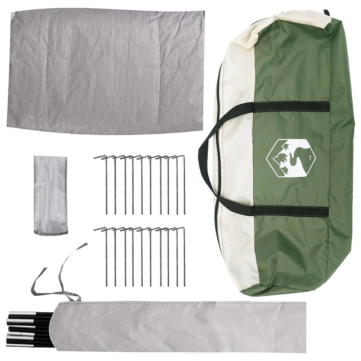 Tipi Zelt 18.0 Personen Grün Polyester und Stahl