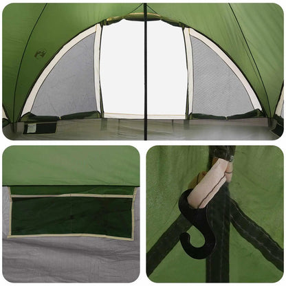 Tipi Zelt 6.0 Personen Grün Polyester und Stahl