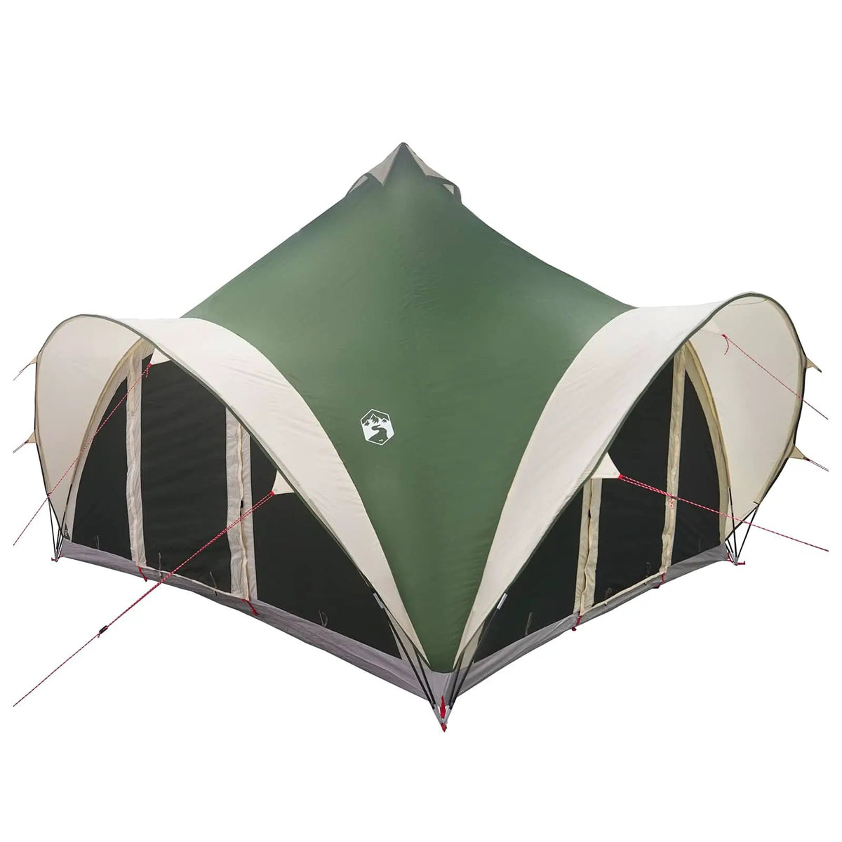 Tipi Zelt 6.0 Personen Grün Polyester und Stahl