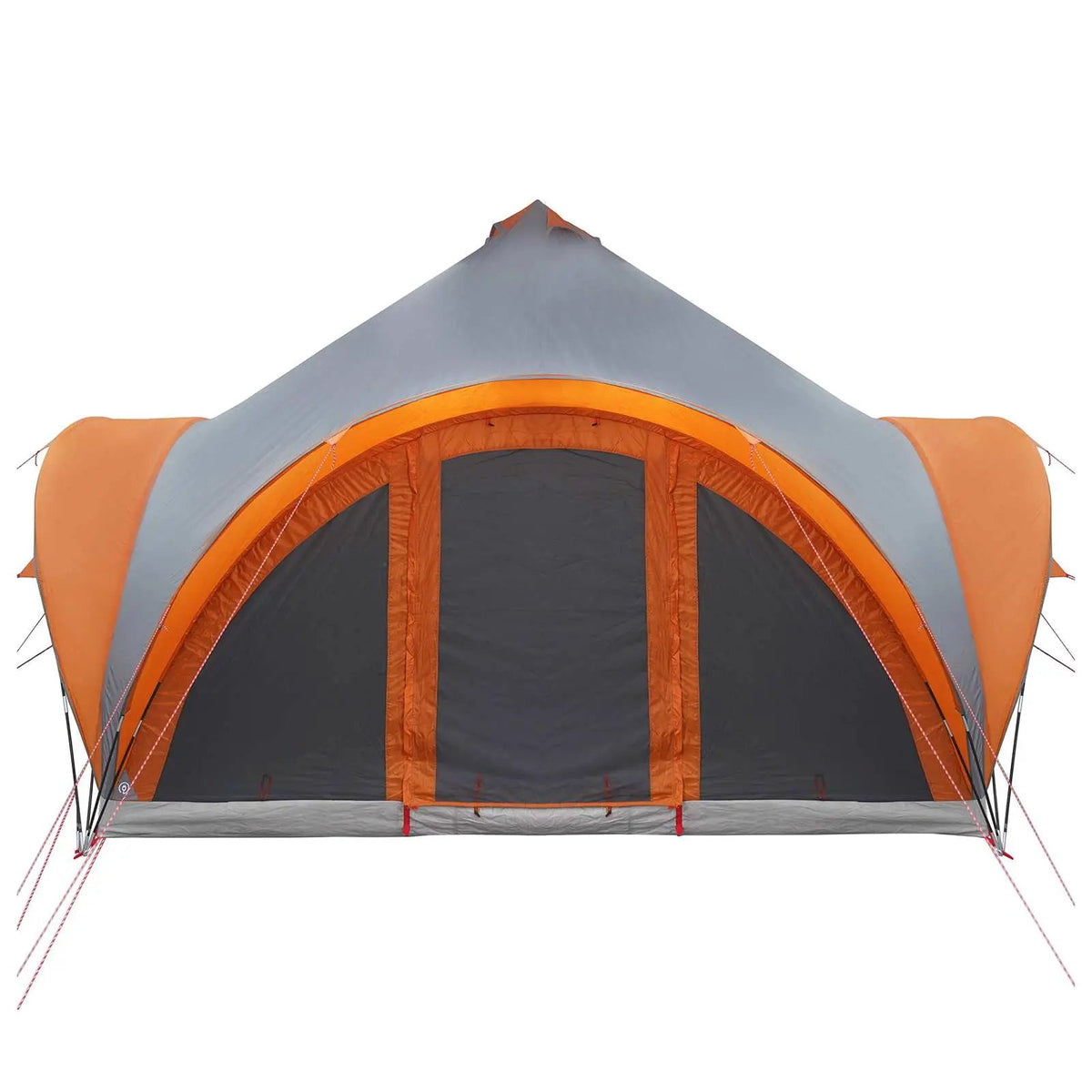 Tipi Zelt 6.0 Personen Grau und Orange Polyester und Stahl