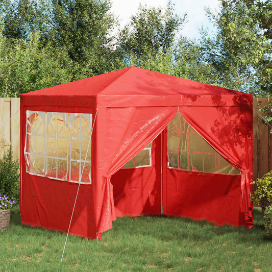 Party-Zelt 250 x 250 x 240 cm Rot PE und Stahl