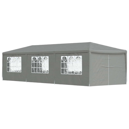 Party-Zelt 900 x 300 x 255 cm Hellgrau PE und Stahl