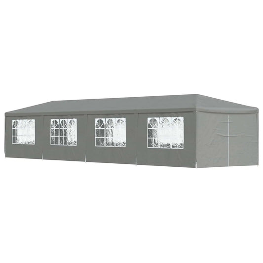 Party-Zelt 1200 x 300 x 255 cm Hellgrau PE und Stahl
