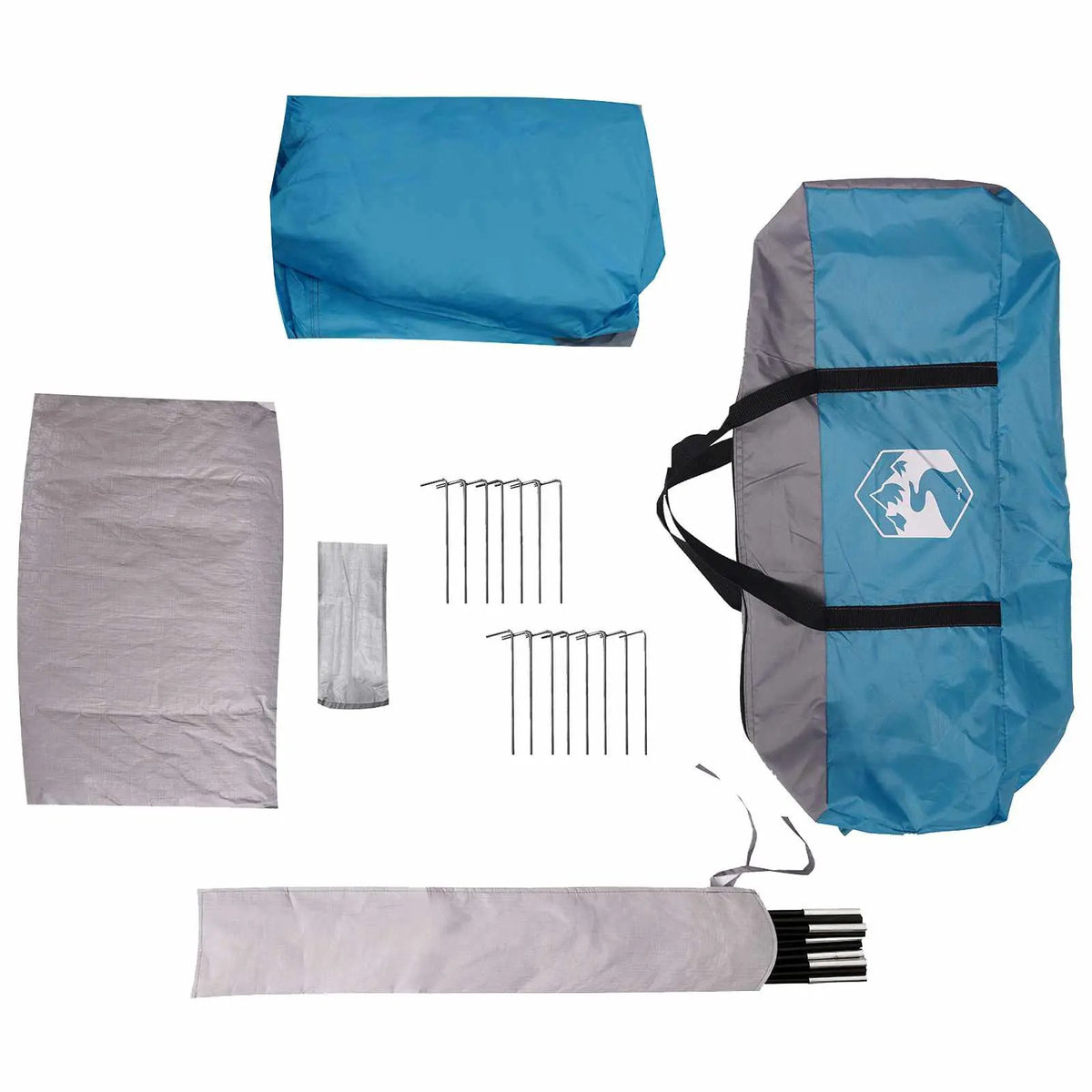 Cabin Zelt mit Regenhaube, wasserabweisend 10 Personen Blau